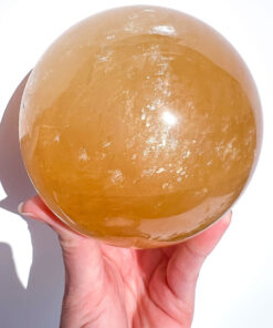 Large high quality Honey Calcite sphere