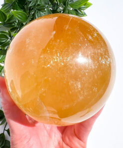 Large high quality Honey Calcite sphere