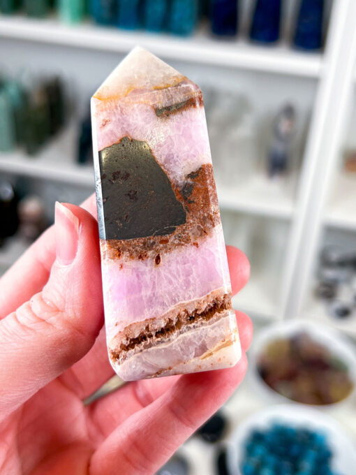 Pink Aragonite Obelisk