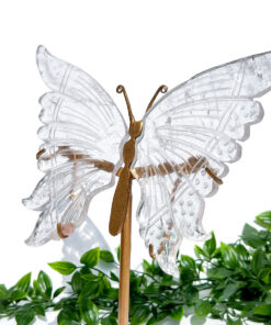 Clear Quartz Butterfly on a stand carving