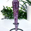 Lepidolite With Mica Wand on a stand