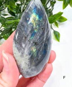 Labradorite flame carving