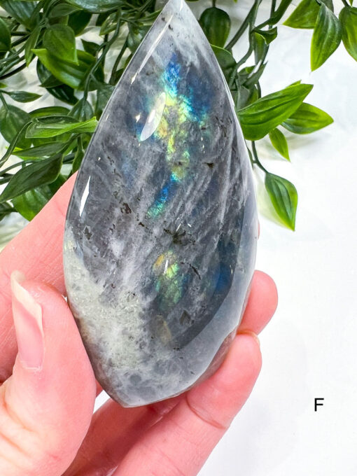 Labradorite flame carving