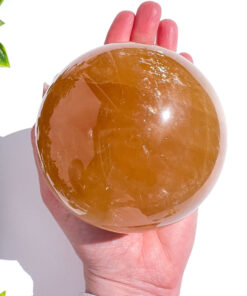 Large high quality Honey Calcite sphere