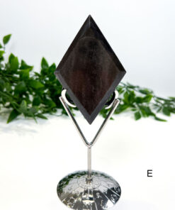 Silver Sheen Obsidian Diamond On A Stand