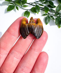 Tigers Eye bat carving