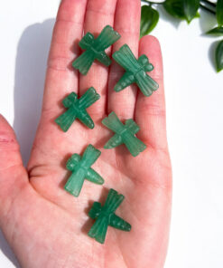 Green Aventurine dragonfly carving