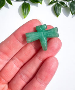 Green Aventurine dragonfly carving