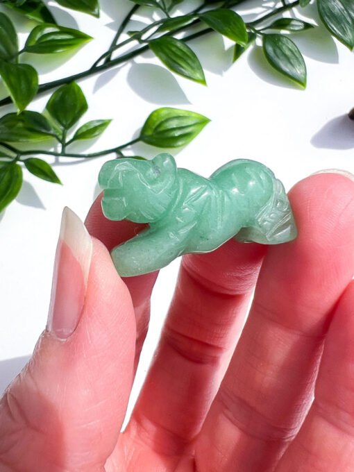 Small Green Aventurine Tiger Carving