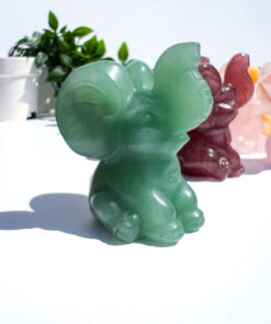 Green Aventurine elephant carving