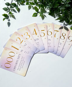 Angel Number Affirmation Cards With Wooden Stand