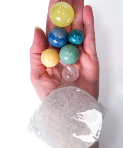 Crystal Bundle: Rainbow Spheres and Selenite Charging Plate