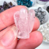 Small Rose Quartz Angel Carving