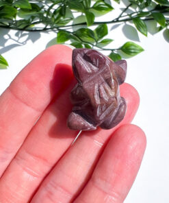 small Mookaite frog carving