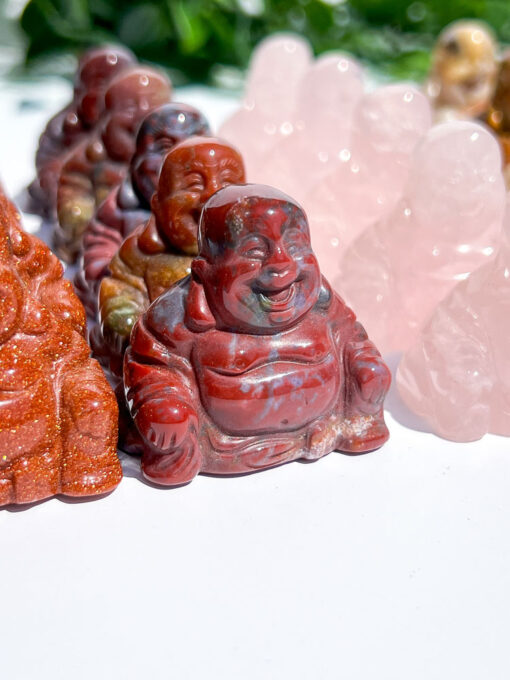 Ocean Jasper laughing buddha carving