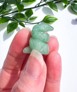 Small Green Aventurine Snake Carving