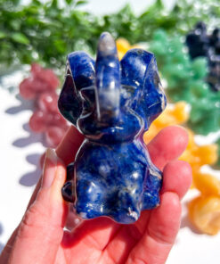 Sodalite elephant carvings