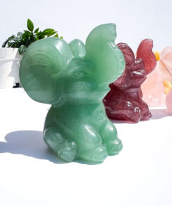 Green Aventurine elephant carving