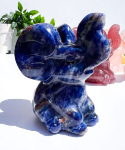 Sodalite elephant carvings