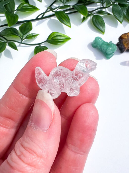 Small Clear Quartz Dinosaur