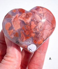 Pink Agate heart