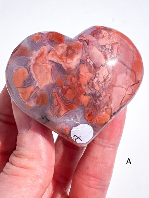 Pink Agate heart