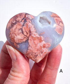 Pink Agate heart