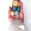 Crystal Bundle: Rainbow Spheres and Selenite Charging Plate