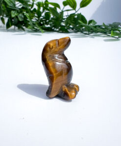 Small Tigers Eye Penguin Carving