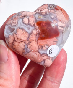 Pink Agate Heart | B