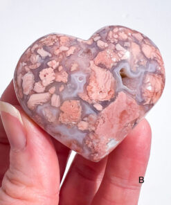 Pink Agate Heart | B