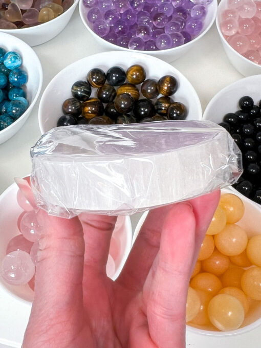 Crystal Bundle: Rainbow Spheres and Selenite Charging Plate