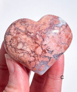 Pink Agate Heart