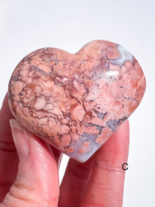 Pink Agate Heart