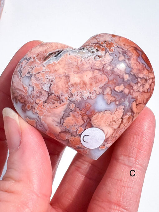 Pink Agate Heart