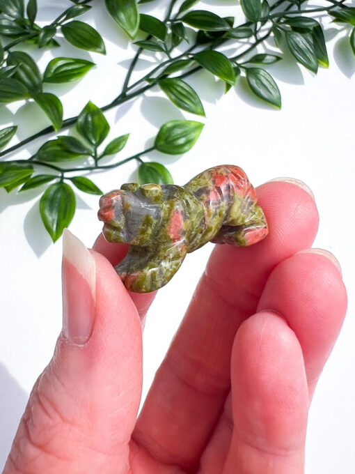 Small Unakite Tiger Carving