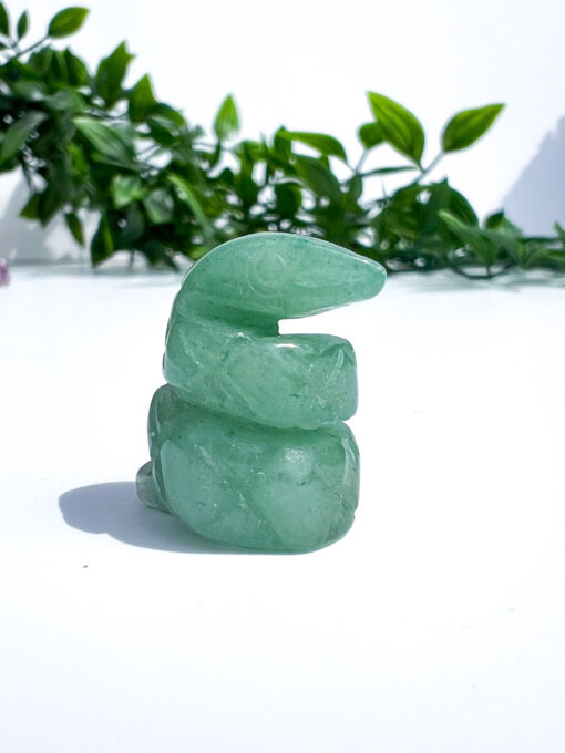 Small Green Aventurine Snake Carving