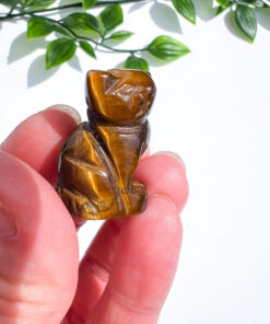 Small Tigers Eye Cat Carving