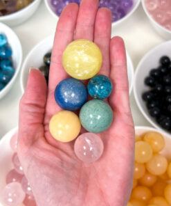 Crystal Bundle: Rainbow Spheres and Selenite Charging Plate