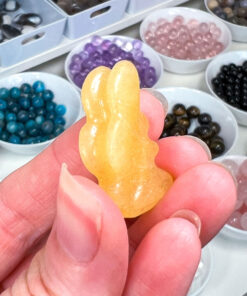 Mini Orange Calcite Fairy Carving