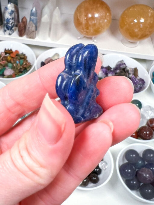 mini Sodalite fairy carving