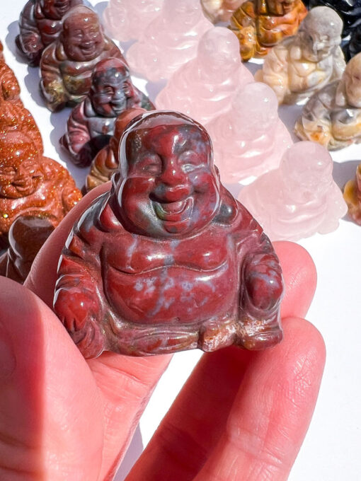 Ocean Jasper laughing buddha carving