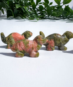 Unakite dinosaur carving