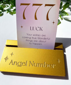 Angel Number Affirmation Cards With Wooden Stand