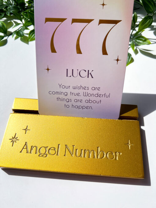 Angel Number Affirmation Cards With Wooden Stand