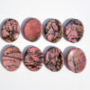 Rhodonite oval worry stone