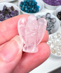 Small Rose Quartz Angel Carving