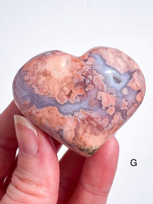 Pink Agate Heart