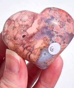 Pink Agate Heart