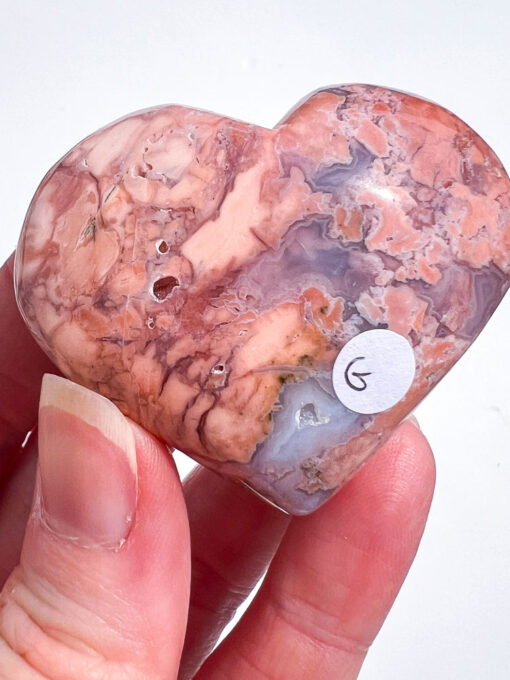 Pink Agate Heart